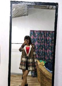 Stylish Plaid Lined Jacket