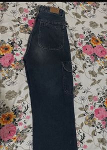 Dark Wash Cargo Jeans