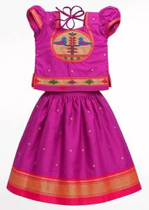 ✨ Pure Paithani Lehenga Choli – Girls (3–4 Years)
