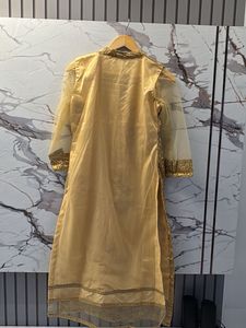 Elegant Gold Embroidered Kurta Set