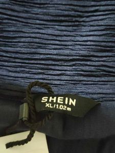 Shein Navy Textured Shirt &amp; pyajama Nightsuit