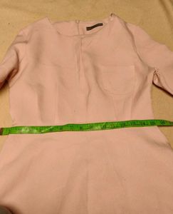 Light Pink A-Line Midi Dress