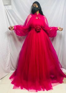 Elegant Pink Tulle Gown