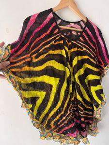 Designer Label Pure Georgette Boho Kaftan Top