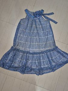 Blue Lace Maxi Dress