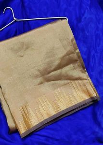 Golden Tan Saree With Free...