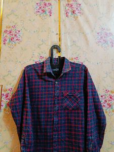 🇳🇿💫🎀Men's Blue &amp; Red Plaid Shirt