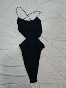 Sleek Black Camisole Slip (bodysuit)