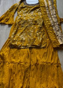 Sparkling Mustard Yellow Lehenga Choli Set