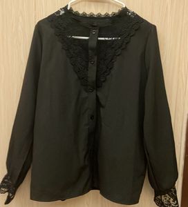 Elegant Black Lace Detail Top