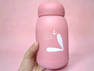 🌸 Cute Bunny Glass Bottle 🐰💖