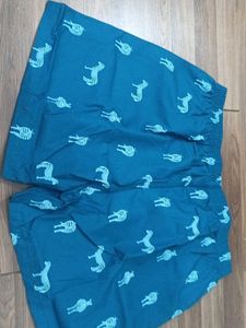 Blue Zebra Print Boxer Shorts
