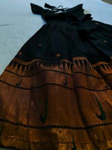 Elegant Black &amp; Copper Ethnic Skirt Set 4-5 years