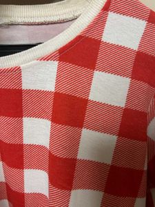 Red Gingham Sweatshirt