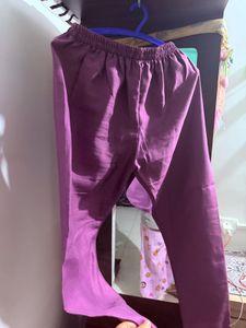 Purple Embroidered Kurta Top pant