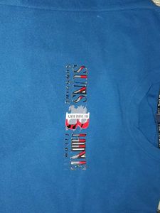 Blue Graphic Print Sweatshirt