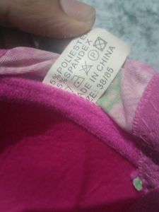 Pink Printed Padded Bra