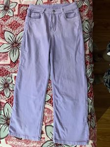 Lavender Wide Leg Jeans