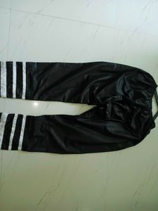 Black Kurta set with White Stripes