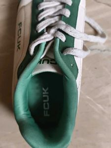 f*ck green white sneakers