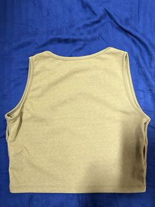 Tan Sleeveless Crop Top