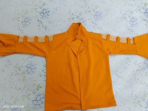 Mustard Colour Shrug And The Top