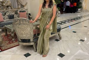 Mehandi Green Festive Drape Saree