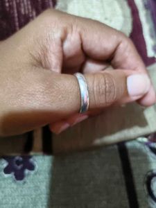 Simple Silver Band Ring with free gift