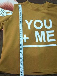 Mustard Yellow "You + Me" Top with Lace Detail