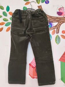 Kids' Olive Green Corduroy Pants