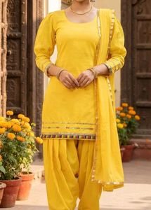 Pathani suit Yellow best quality beautiful soft sm