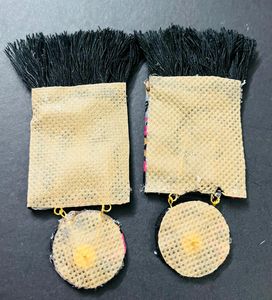 2 Pair Combo Fabric Fancy Long Size Earrings