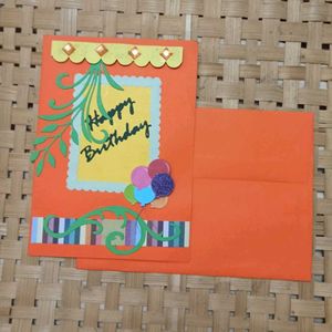 Handmade Happy Birthday Card with Envelope