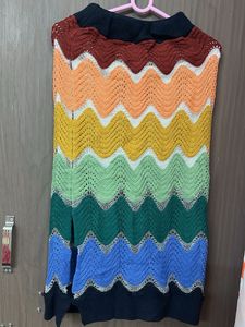 Boho Chevron Knit skirt free size