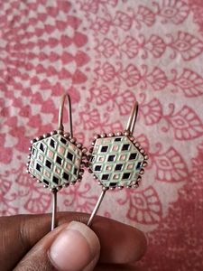 Unique Geometric Enamel bugadi Earrings