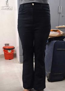Broadstar Black Flared Denim Jeans