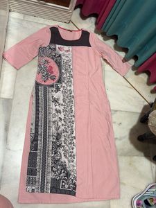 Elegant Pink Printed Kurta