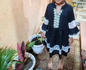 Cute Black &amp; Lace Girls Dress (for 6-7 Year Old)
