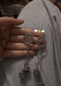 Silver Jhumka Earrings