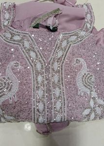 lavender Embroidered Lehenga Choli Set