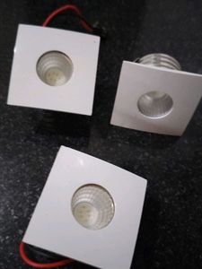 Set of 3 White Square LED Spotlights