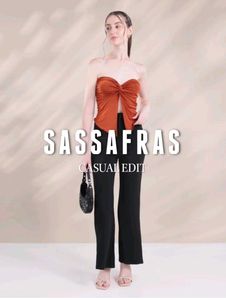 SASSAFRAS Black High Waisted Bootcut Trouser
