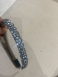 Sparkling Silver Beaded Headband