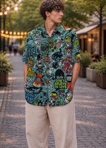 Men's Graphic Print Short Sleeve Shirt