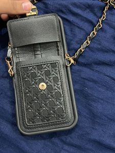 Black iPhone 16 plus Case with Chain Strap