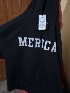 Black 'Merica' Graphic Hoodie