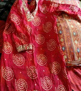 Vibrant Pink Kurta with Swirl Print