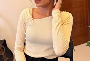 Ribbed Square Neck Top