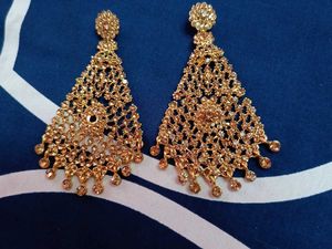 Gold Tone Dangle Earrings