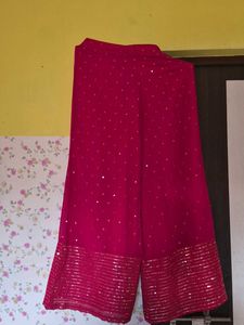 Beautiful Sequined Pink Peplum Blouse